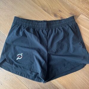 Peloton 4" Velocity Shorts Womens Large Black Pocket Zip Cycling Bottoms Lined